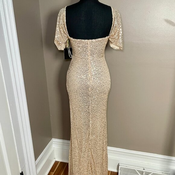 ASOS / PARALLEL LINES Champagne Sequin Dress - Picture 3 of 9